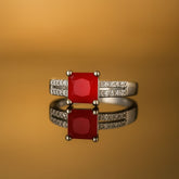 Zircon Ring-159 (Maroon)